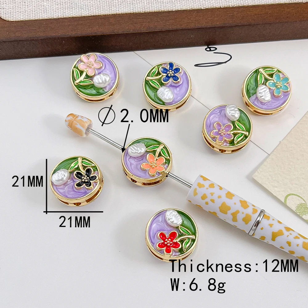 Cordial Design 30Pcs 21*21MM Alloy Beads/Hand Made/DIY Beads/Paint Effect/Round Shape/Jewelry Findings & Components #19474