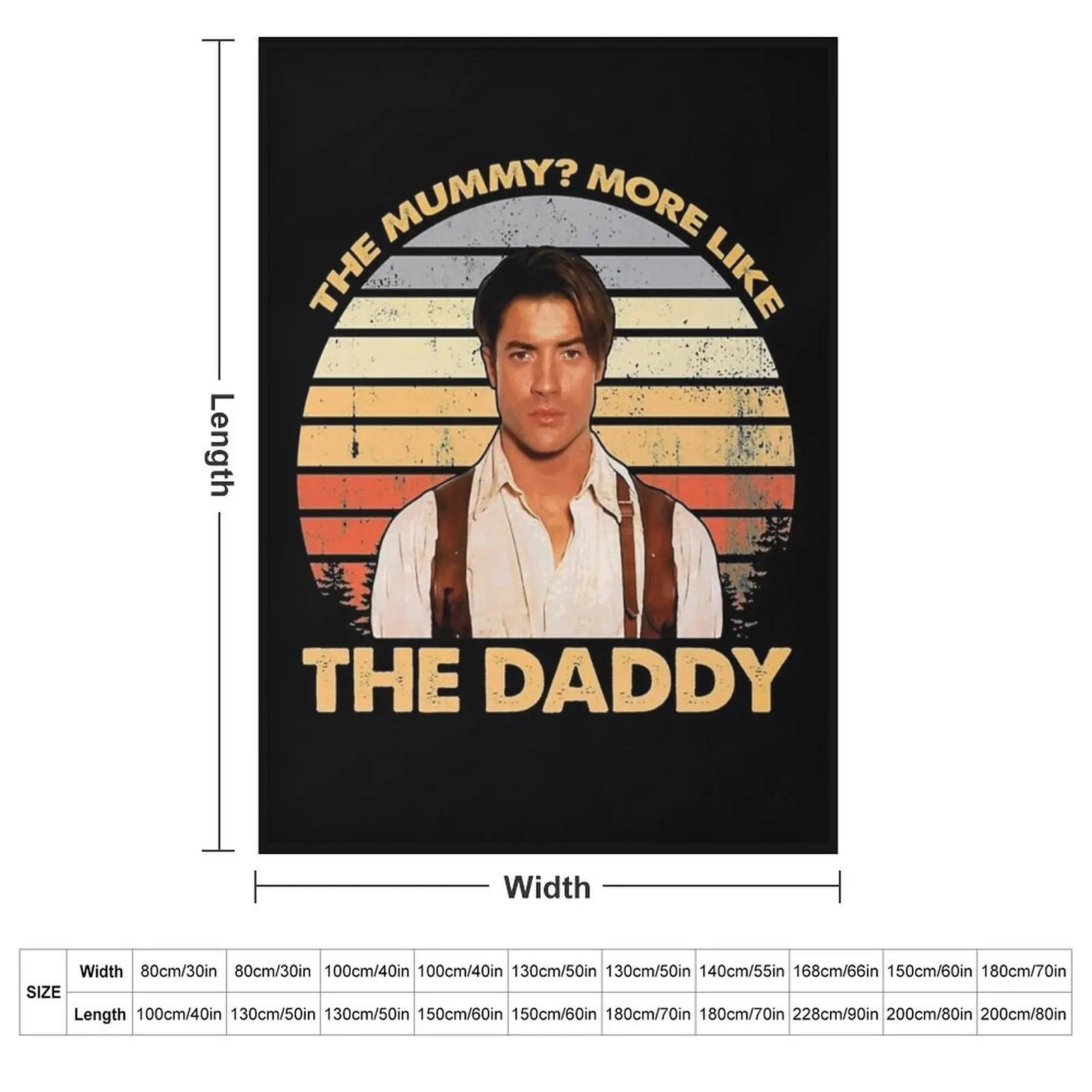 Brendan-Fraser - The Mummy More Like the Daddy Throw Blanket for winter Plush Picnic Large Nap Furrys Blankets