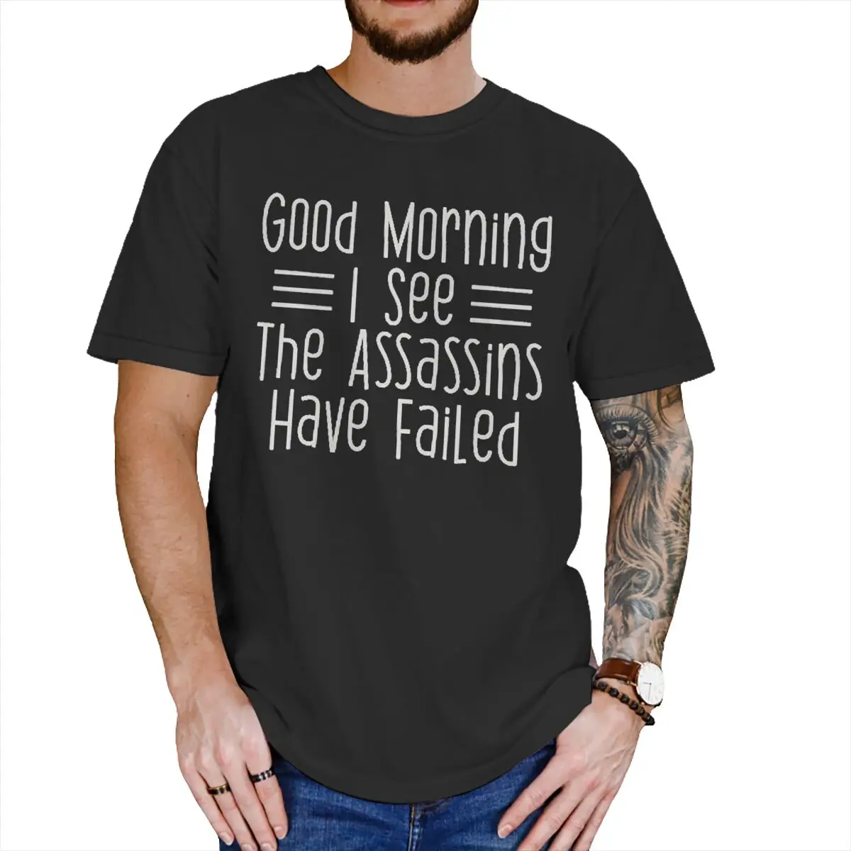 Funny Dark Humor T-shirt Men Women Short Sleeve Streetwear 