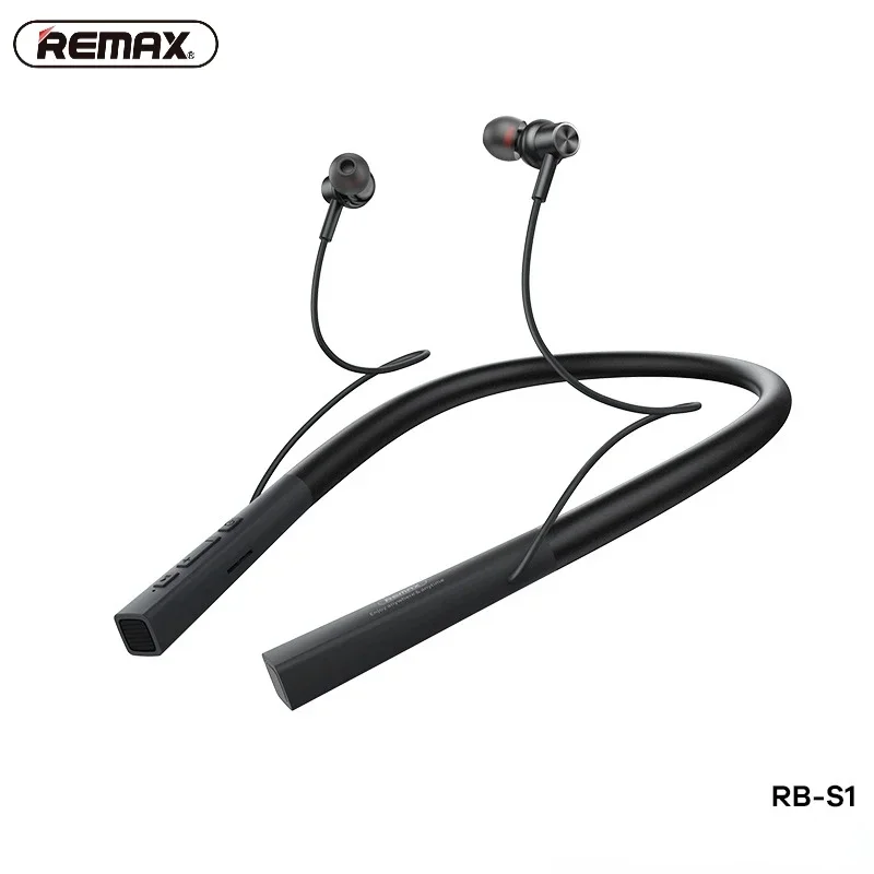 Remax RB-S1 Hifi Stereo TWS Wireless Earbuds Neck-Hang Bluetooth Sports Headphones compatible SD Card Earphones For Xiaomi Phone