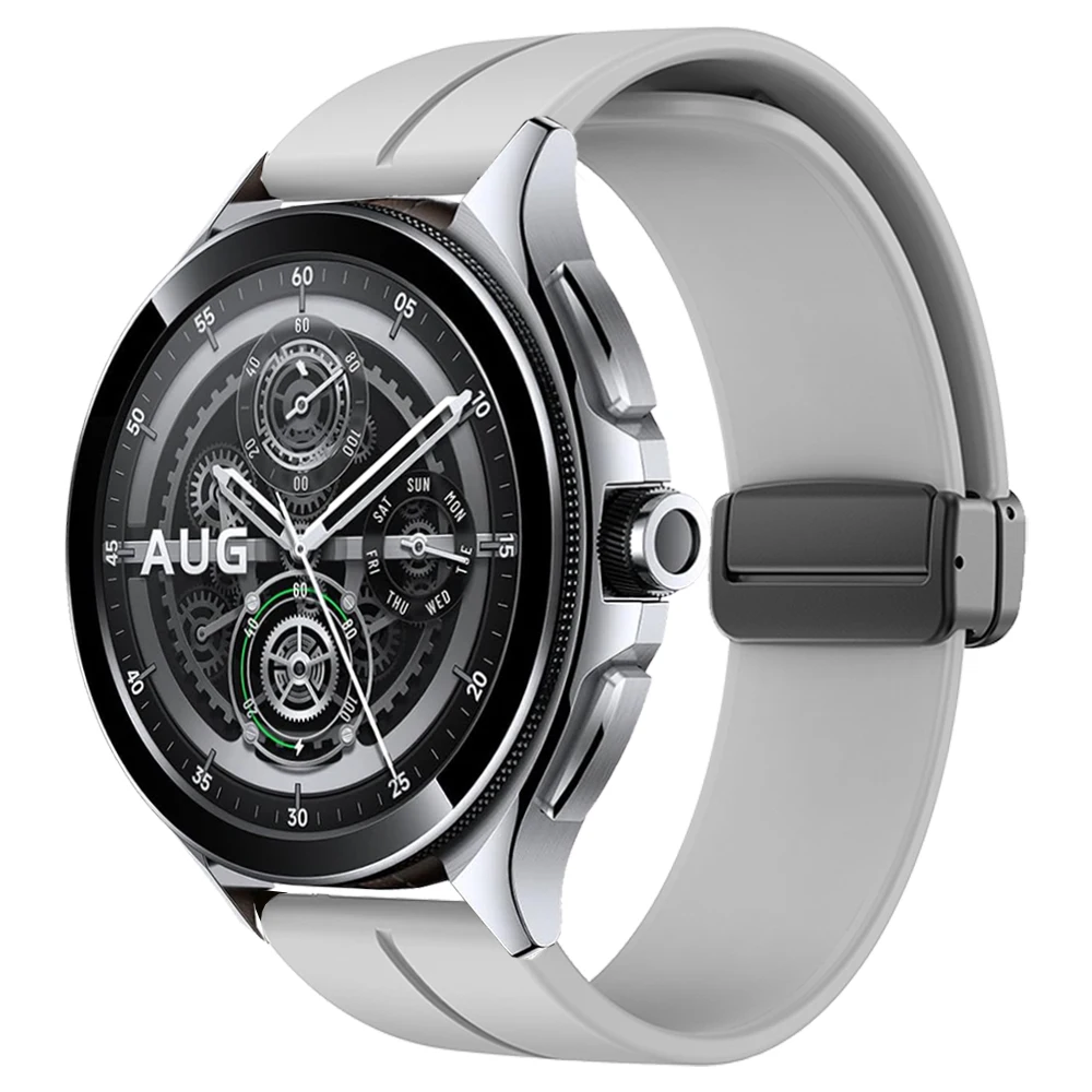 22 มม.แม่เหล็กพับ Clasp สําหรับ Xiaomi นาฬิกา 2 Pro/S3 S2 46 มม./Mi S1 Active ซิลิโคนสายคล้องคออุปกรณ์เสริม