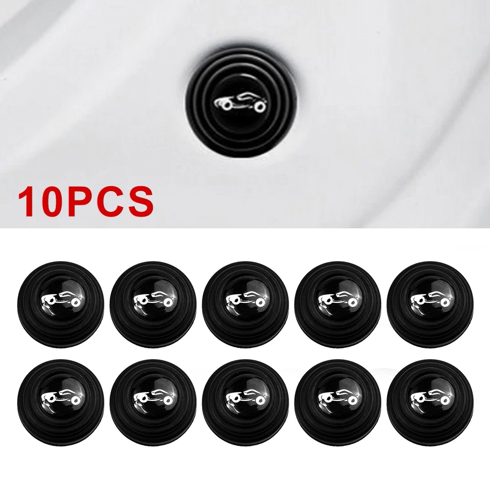 10 PCS Car Door Anti-collision Silicone Pads, Explosion-proof Lock Stickers, Sound-proof And Shock-absorbing Gaskets