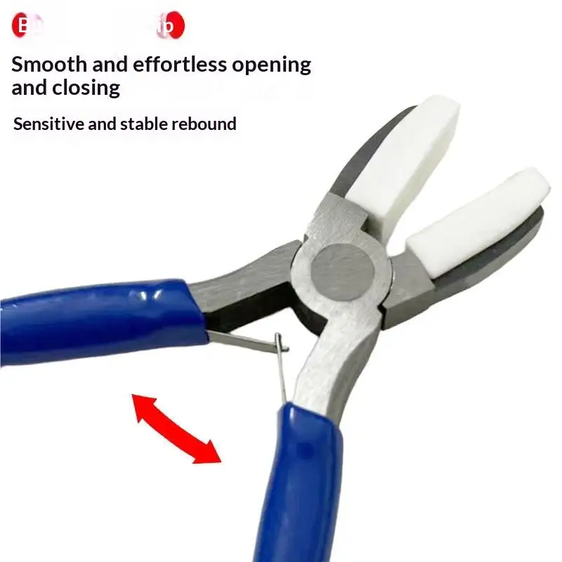 Nylon Jaw Pliers Carbon Steel Craft Plat Nose Pliers DIY Tools For Beading Looping Shaping Wire Jewelry Making