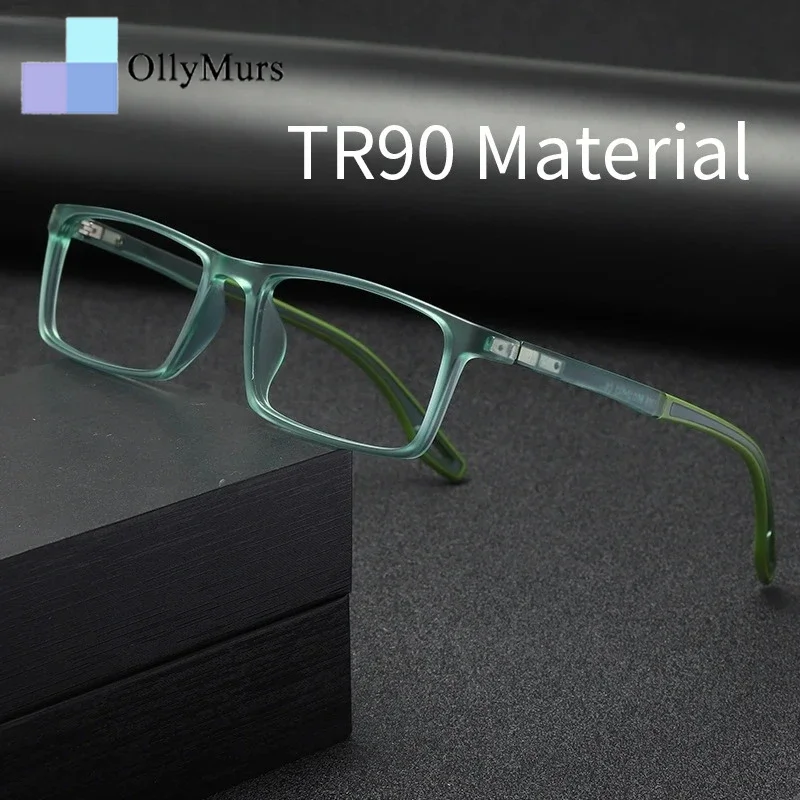 

Очки OLLYMURS: Нескользящие, ультралегкие, модные, с пружинными дужками, в ретро-квадратной оправе из TR90, для молодежи, с диоптриями, для мужчин