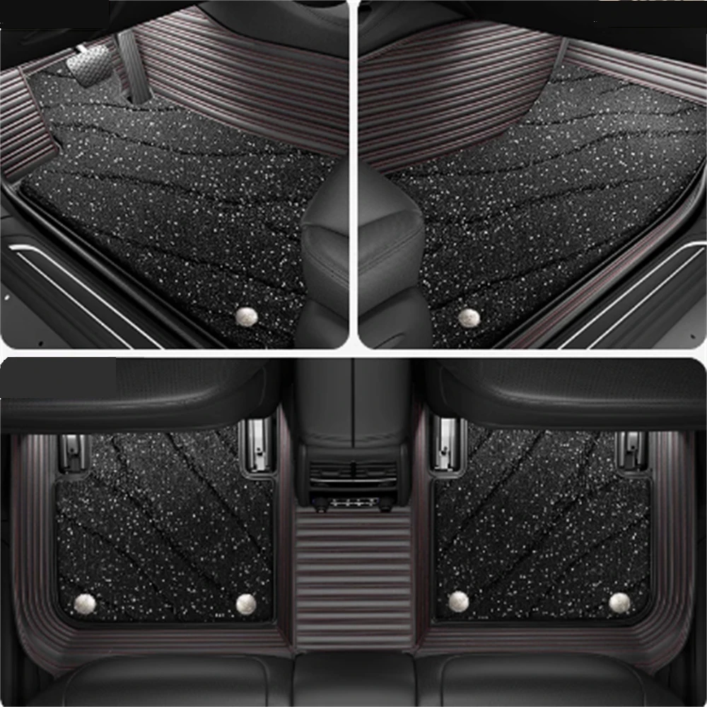 5D Custom Car Floor Mats For Chrysler Grand Voyager Pacifica 2007-2023 Auto Carpets Double Layer Foot Coche Floor Liners Blanket