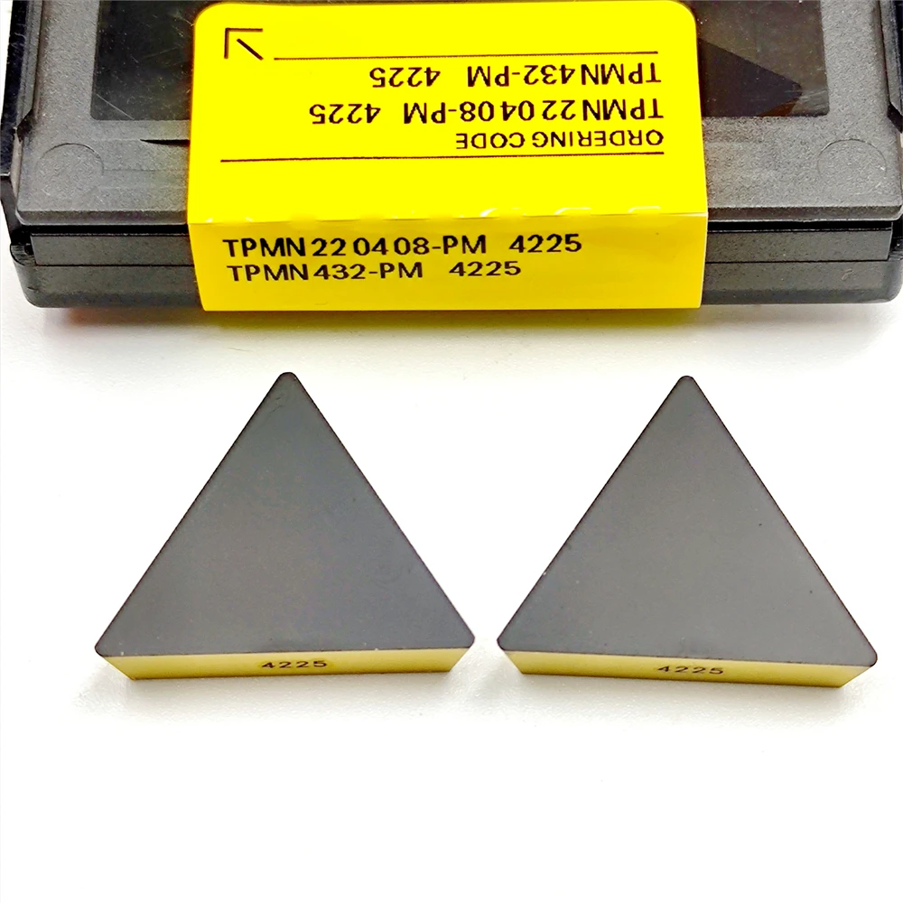 Imagem -04 - Inserções de Inserção de Carboneto para Fresamento Cortador Interno Lâmina Cnc Torno Ferramenta Alumínio Tpmn160308 Tpmn220408 Pm4225 Tpmn 160308 220408