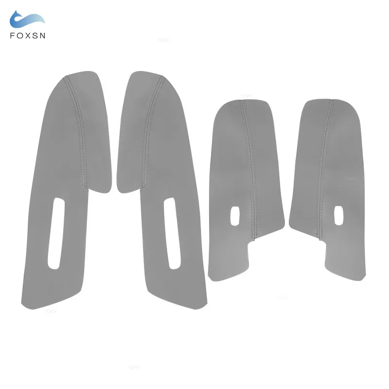 For Peugeot 2008 2014 2015 2016 2017 2018 4pcs Car Microfiber Leather Interior Door Armrest Panel Cover Sticker Trim with Tools