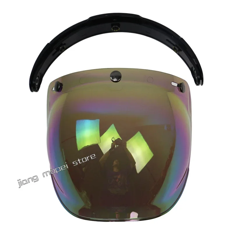 New Bubble lenses Motorcycle helmet lens Three button type lens Retro lens Framed Frame bubble mirror Visors