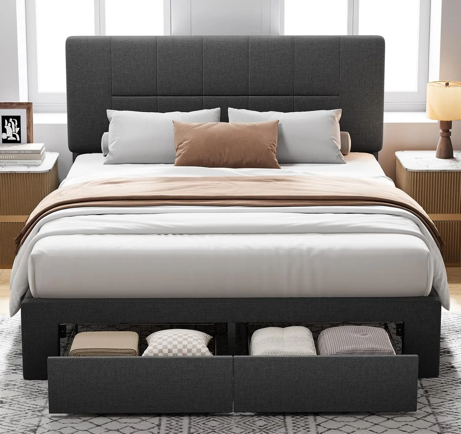 Queen Bed Frame Wit…