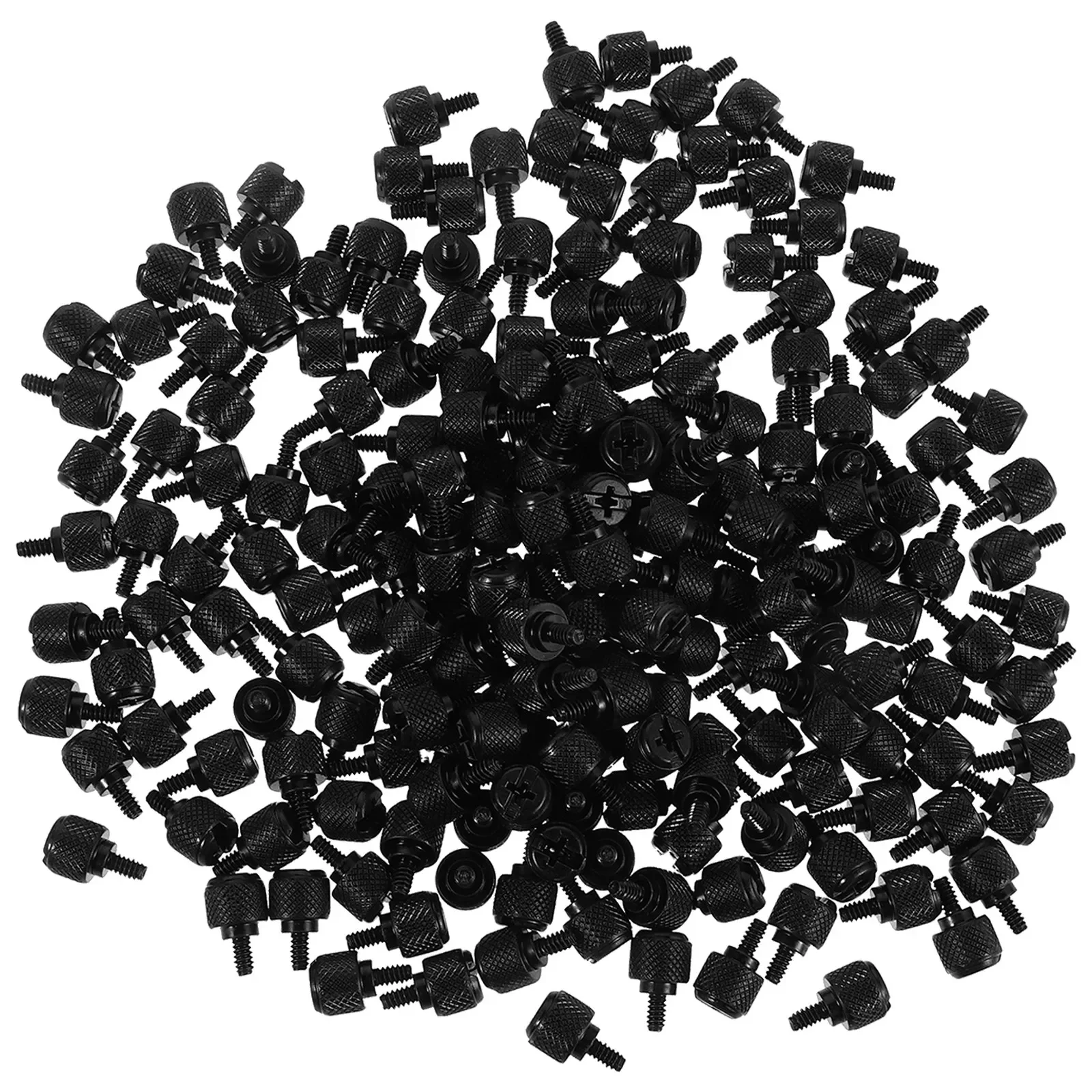 yes200 Pcs Computer Case Screws Thumb Desktop Repair Kit Thumbscrews Carbon Steel Knurled Thumb Fasteners For Power Motherboard