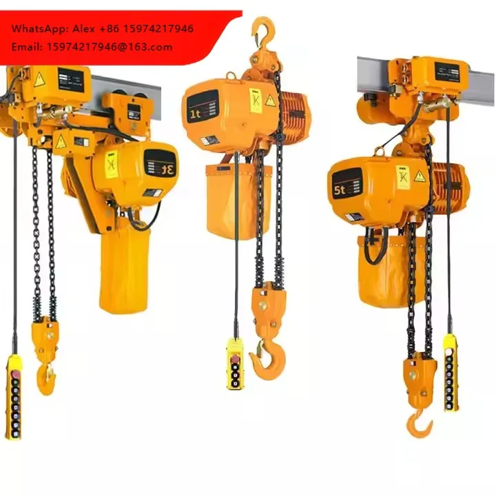 

HHBB 220V 220 Volts Industrial 500Kg 1000Kg 500 1000 Kg 5Ton 1 2 3 5 7.5 10 Ton Lift Crane Electric Chain Hoist With Chain