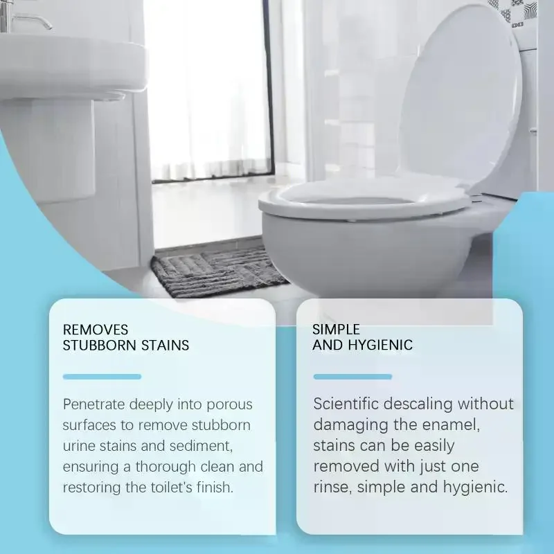 

New Toilet Decontamination Powder Clean Deodorize Sanitize Remove Stubborn Stains and Limescale Foaming Toilet Cleaning Powder
