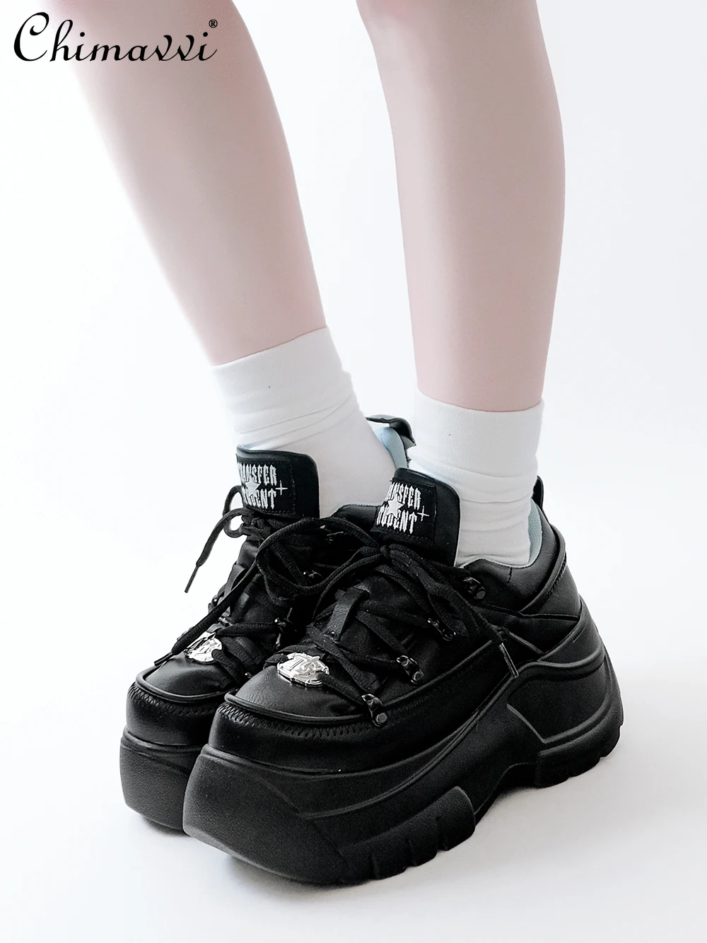 

Original Japanese Subculture Thick-Soled Shoes Landmine Series Platform Shoes Versatile Dark Gothic Girl Student Casual Sneakers