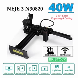 NEJE 40W CNC Laser Engraver 170x170mm Wood Laser Engraving Cutting Machine Router 3D Printer DIY Mark Tool With  Air Assist