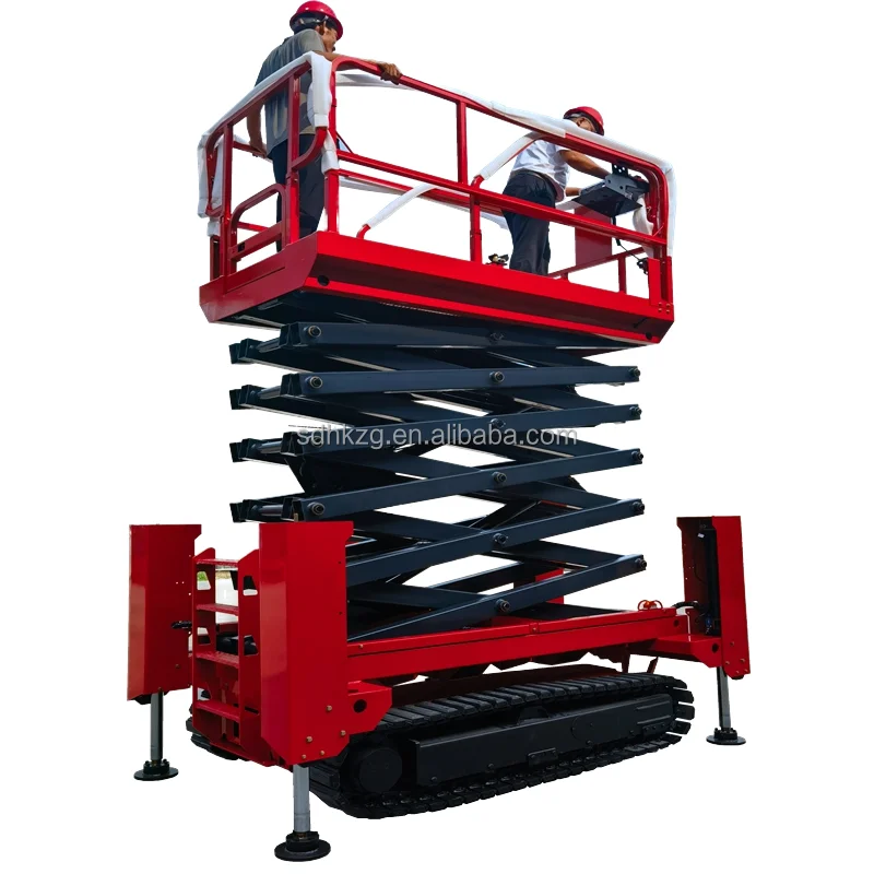 CE Certified Electric Mobile Scissor Lift Platform Stainless Steel 450kg Lifting Capacity 6m-14m Load Range 12.2m Max Height