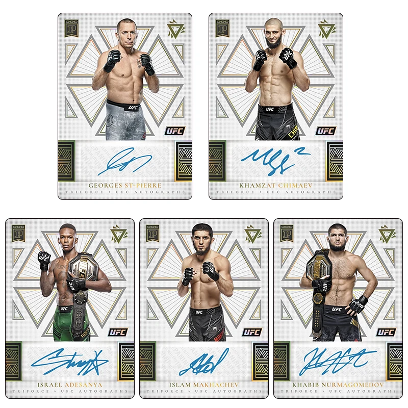 Diy Panini Ufc serie Islam Makhachev Khamzat Chimaev Khabib Nurmagomedov colección de personajes tarjeta Flash juguete de dibujos animados tarjeta regalo