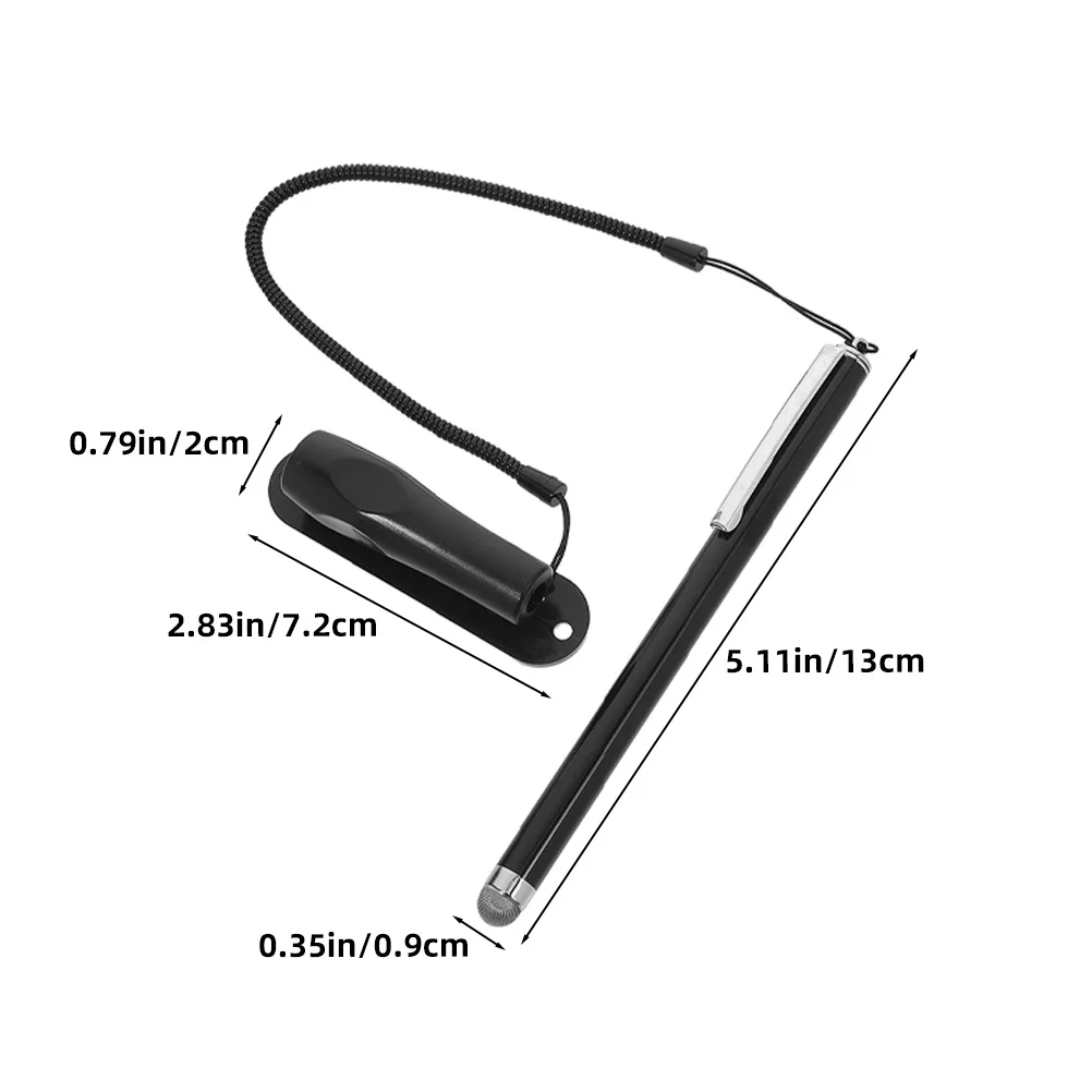 2 قطعة قلم ستايلس بتصميم مريح مضاد للخسارة قلم شاشة لمس عالمي للعروض التفاعلية والأجهزة اللوحية والملاحة