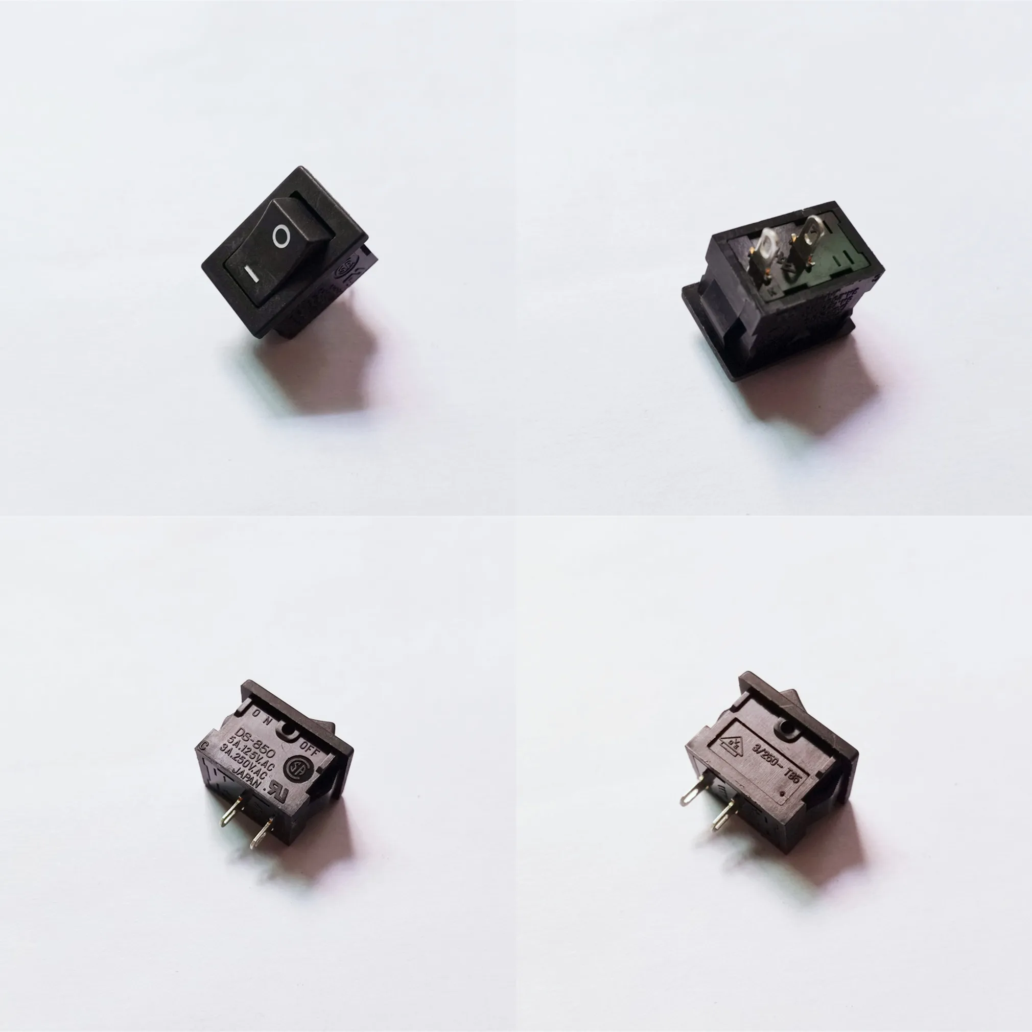 Original new 100% DS-850 rocker switch power switch 2pin 2gear 3A250V 5A125VAC 6A250VAC