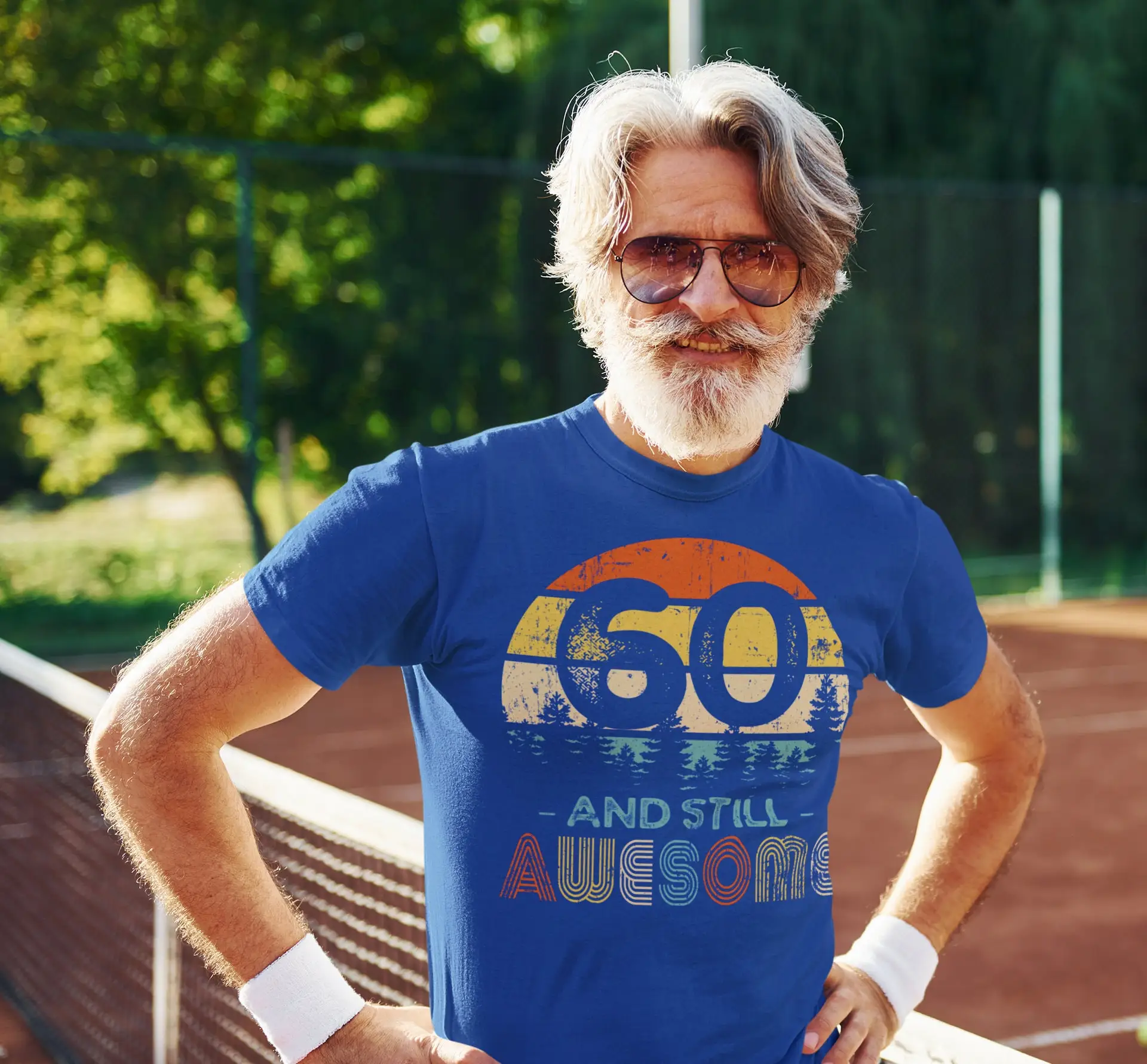 Men'S 60Th Birthday T Shirt 60 And Still Awesome Sixty Years Old Idea Vintage Sixtieth Man