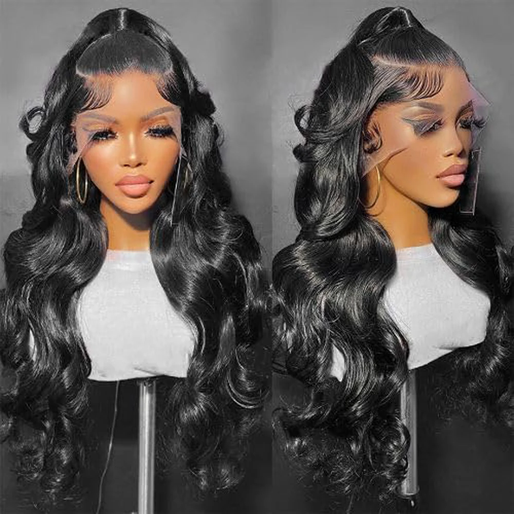 360 Full Lace Wig Human Hair Pre Plucked Body Wave 13x6 HD Lace Frontal Wig 13x4 30  Inch Transparent Human Hair Lace Front Wig