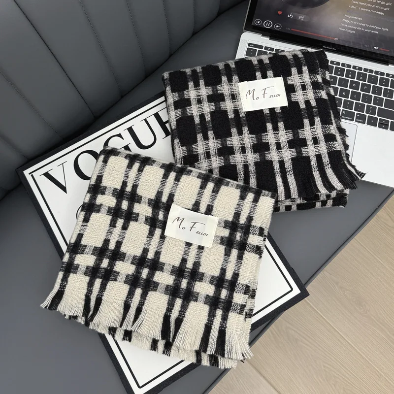 فتاة الشتاء وشاح شرابة شبكة شال الخريف الشتاء الدفء رشاقته يندبروف الزي الخارجي تنوعا الأوشحة الناعمة والزجة
