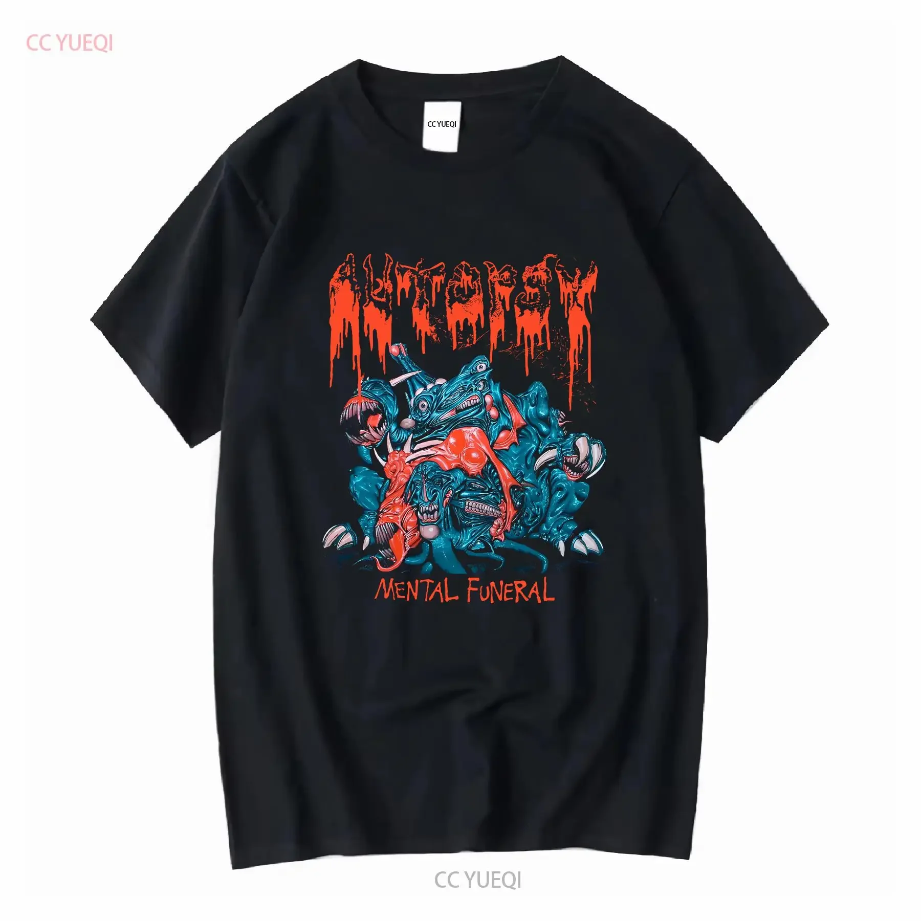 AUTOPSY Band Mental Funeral Album Music T shirt Black Cotton Size S To 4XL HNG77 vintage Washed streetwear homme Slightly