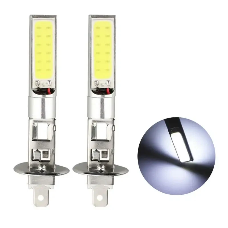 1Pc H1/H3 Canbus Super Bright Car Fog Light White LED BulbHeadlight COB 12V 20W 6000K Running Light Bulb For Dropship Wholesale