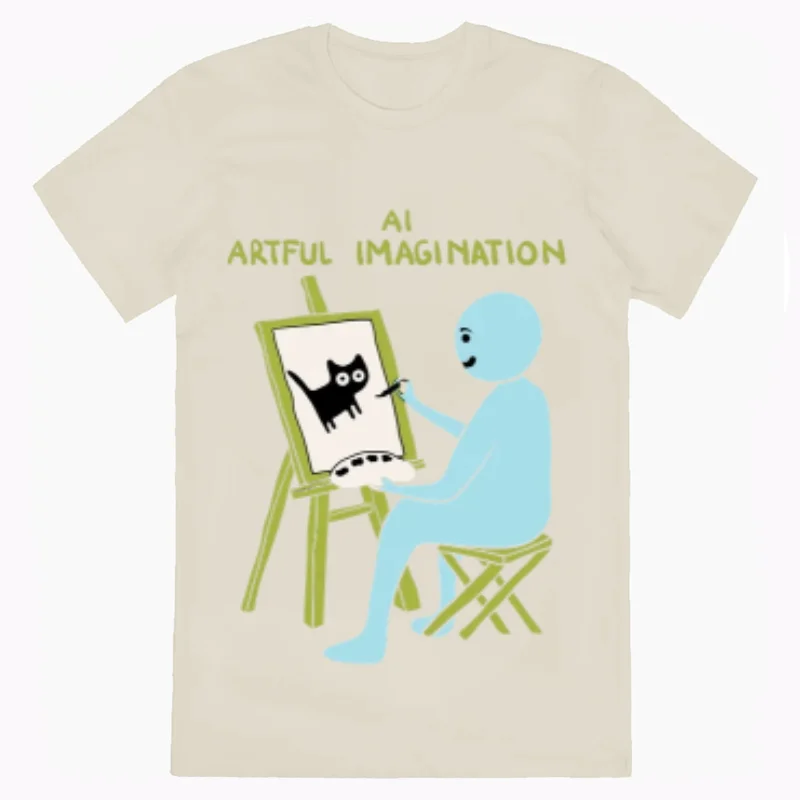 Women's Cotton T-shirt Cartoon Character Cat Print Casual Simple Short Sleeve Unisex Top 2024 New Casual Design Top