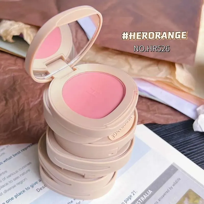 HERORANGEHR526 단색 블러쉬, 방수, 땀 방지, 컬러패스트, 내구성 6 가지 색상 사용 가능