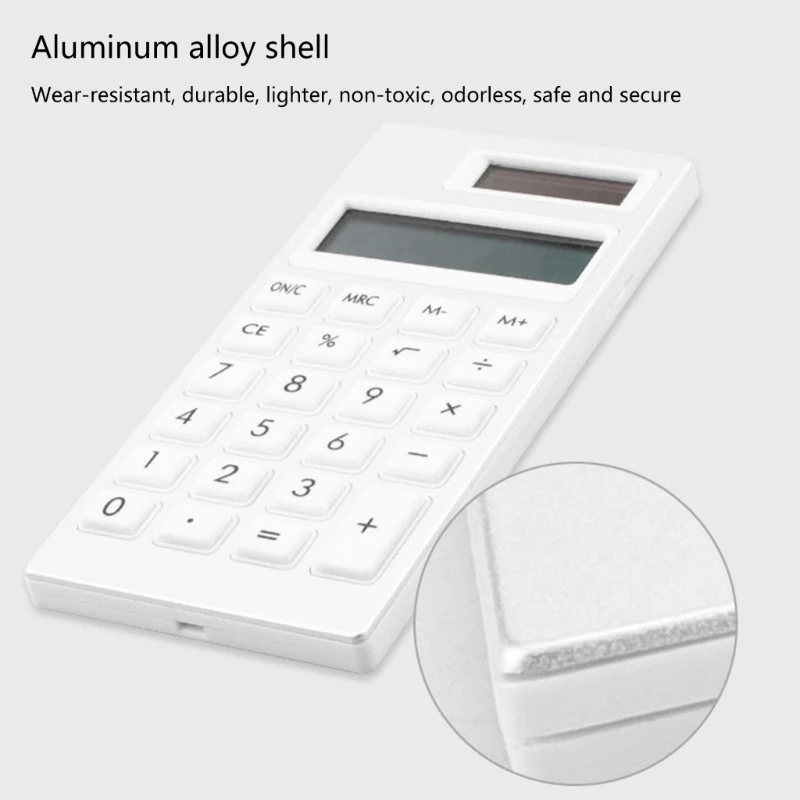 12Digits Small Calculator Quiet Operations Solar Calculator Students Calculations Creative Office Tool Quite Thin