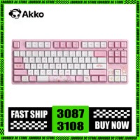 Akko 3087 3108 Sailor Moon Mechanical Keyboard Wired Pink Customized Keyboard Hot-Swap Office Pc Gamer Accessories Girls Gifts