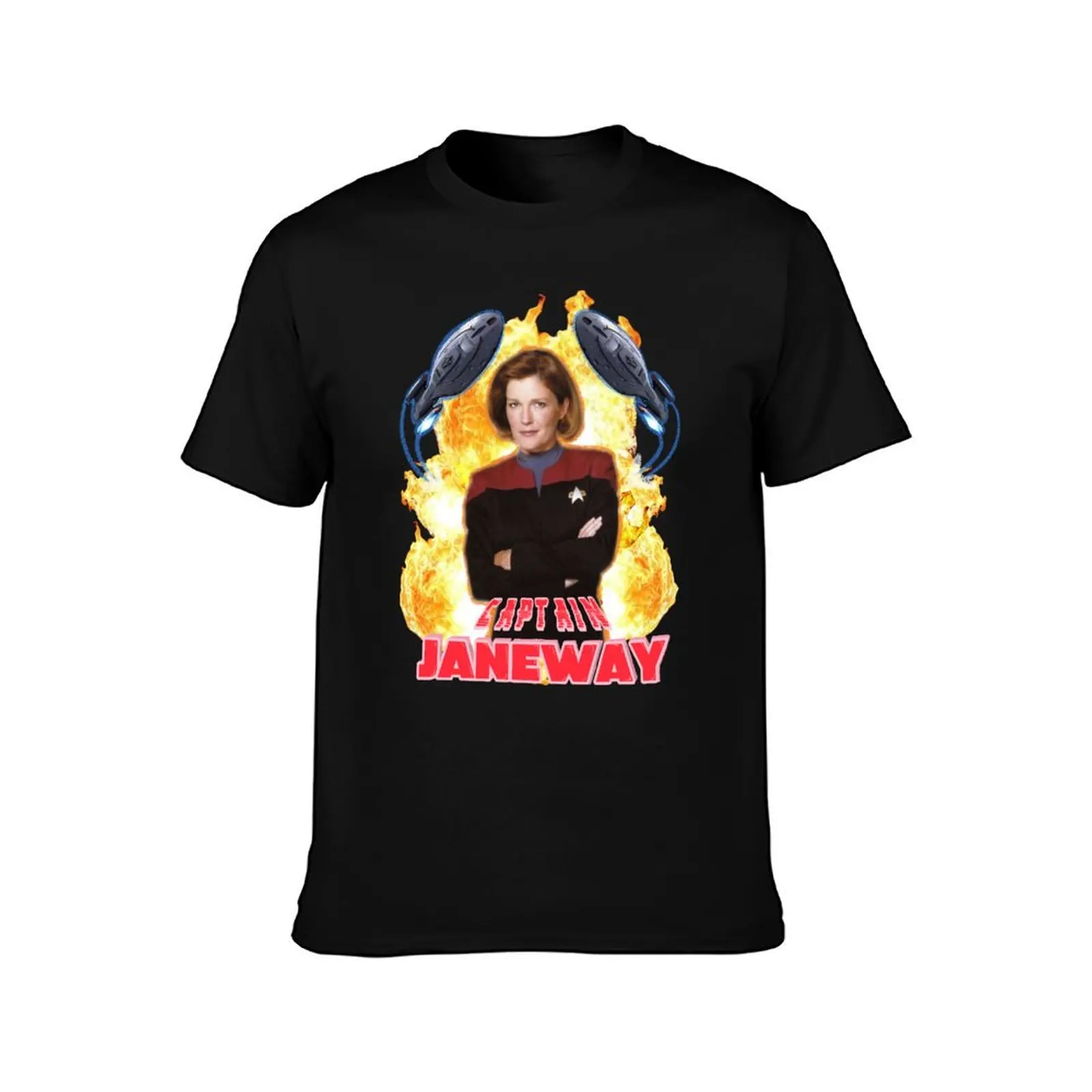 CAPTAIN JANEWAY OF THE USS VOYAGER!!!! T-Shirt anime graphic t shirt vintage quick-drying plus size men clothing