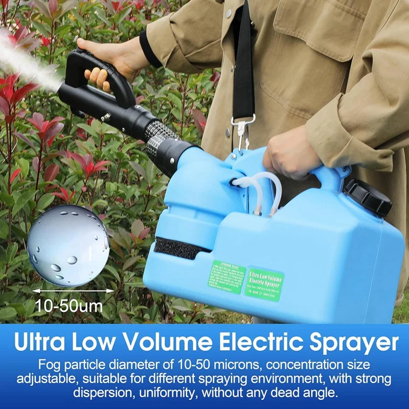 Electric ULV Fogger Sprayer, Portable Ultra Low Mist Fogger Sprayer For Indoor And Outdoor Use(7L)