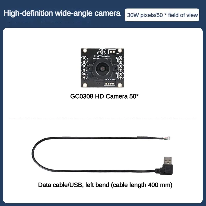 Módulo de Visión Robótica para Coche Inteligente con Cámara Gran Angular de 50-150° GC0308/IMX219, Unidad USB, Compatible con Jetson NANO y Raspberry Pi, para Proyectos DIY