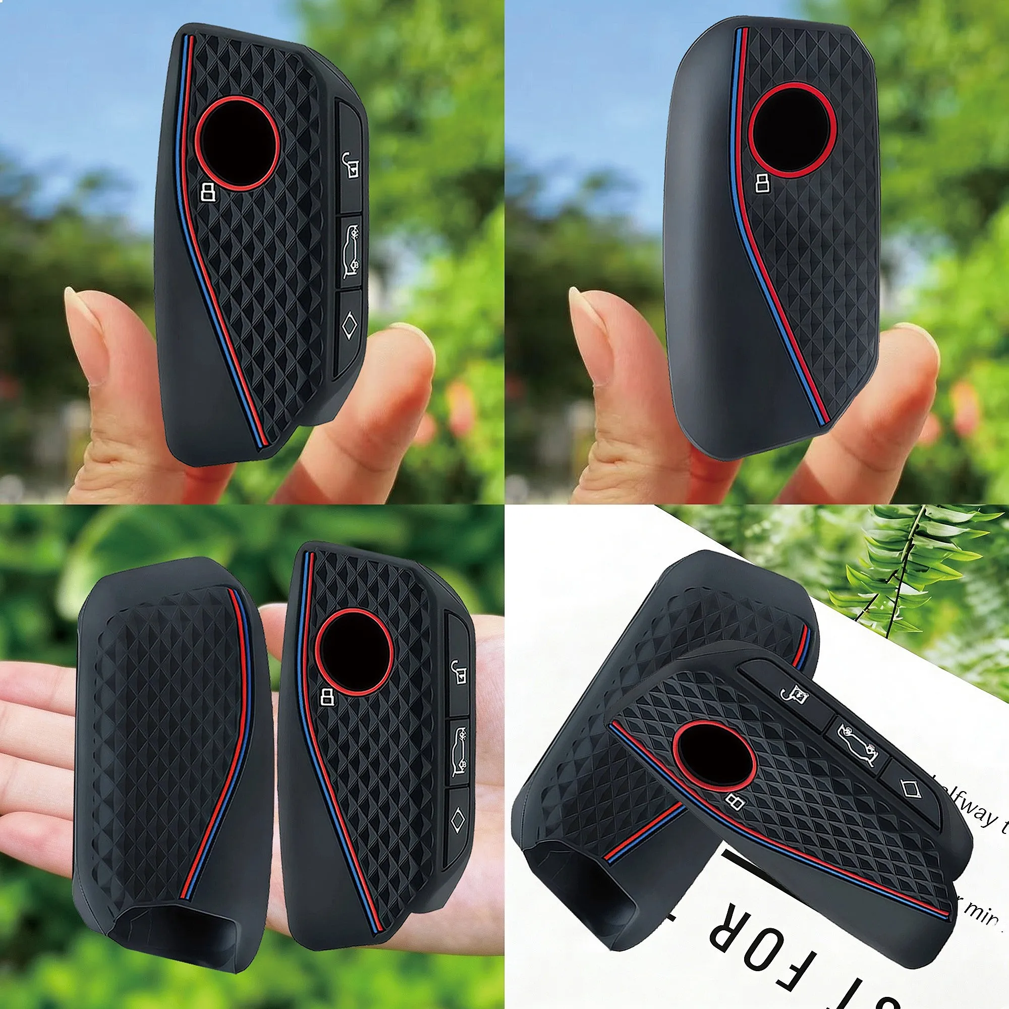 Silicone Car Key Fob Ring Chain Cover Case For BMW 530i 540i 550e 750e 740i 760i X1 X2 X5 X6 X7 M5 iX1 iX2 iX XM i5 i7 2024 2025