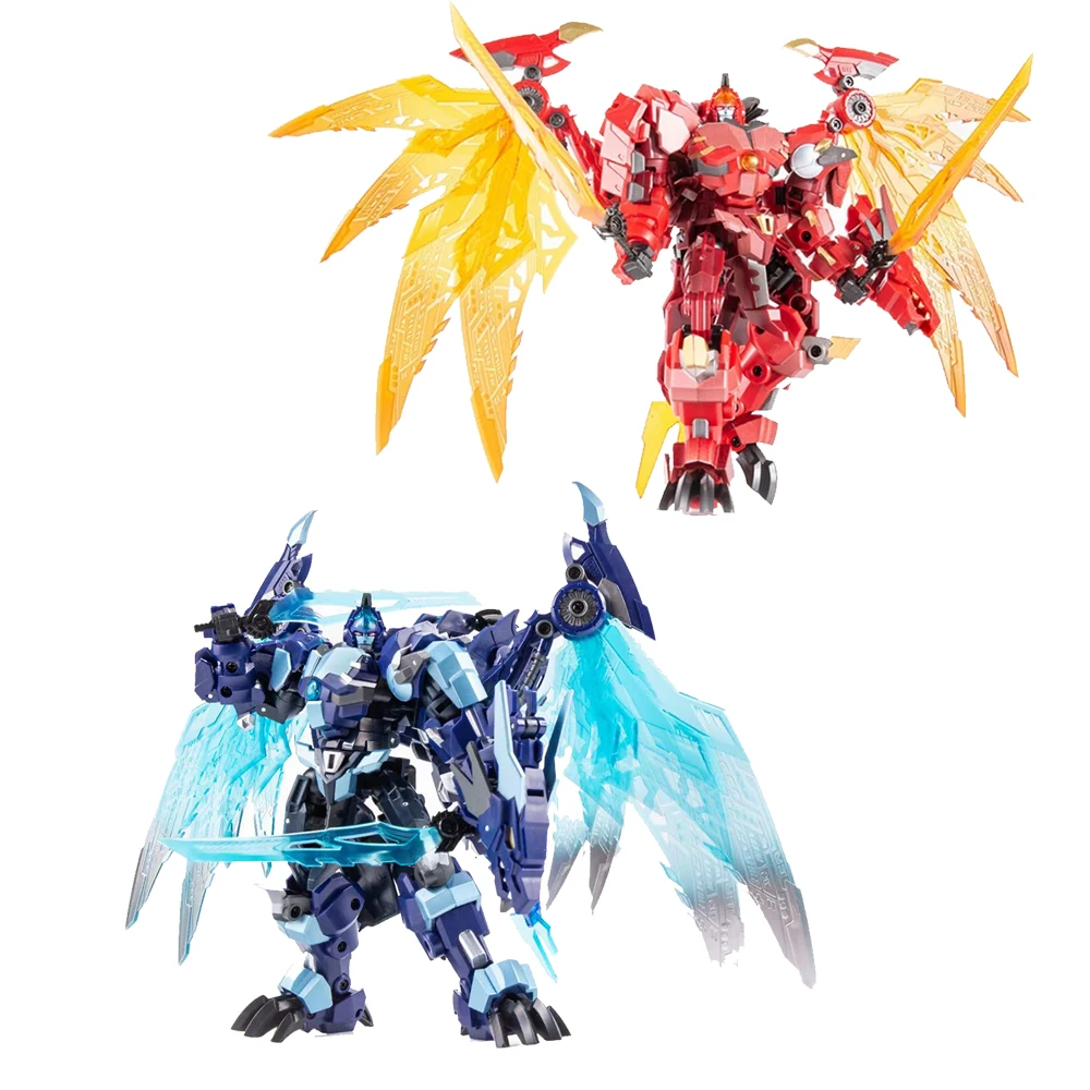 

Transformation New Jinbao Flame Dragon 8871 KO Red Dragon Deformation Figure Toys Model PE DF07 DF-07