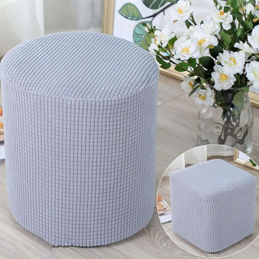 Stool Seat Cover  Fashion Footstool Cover Footstool Seat Protector Home Decor  Comfortable Touch Stretch Stool Slipcover