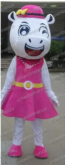 

New Adult Hot Sale LOVE Festival Dress Pink Horse Mascot Costume Christmas Fancy Dress Halloween Mascot Costume Free Ship