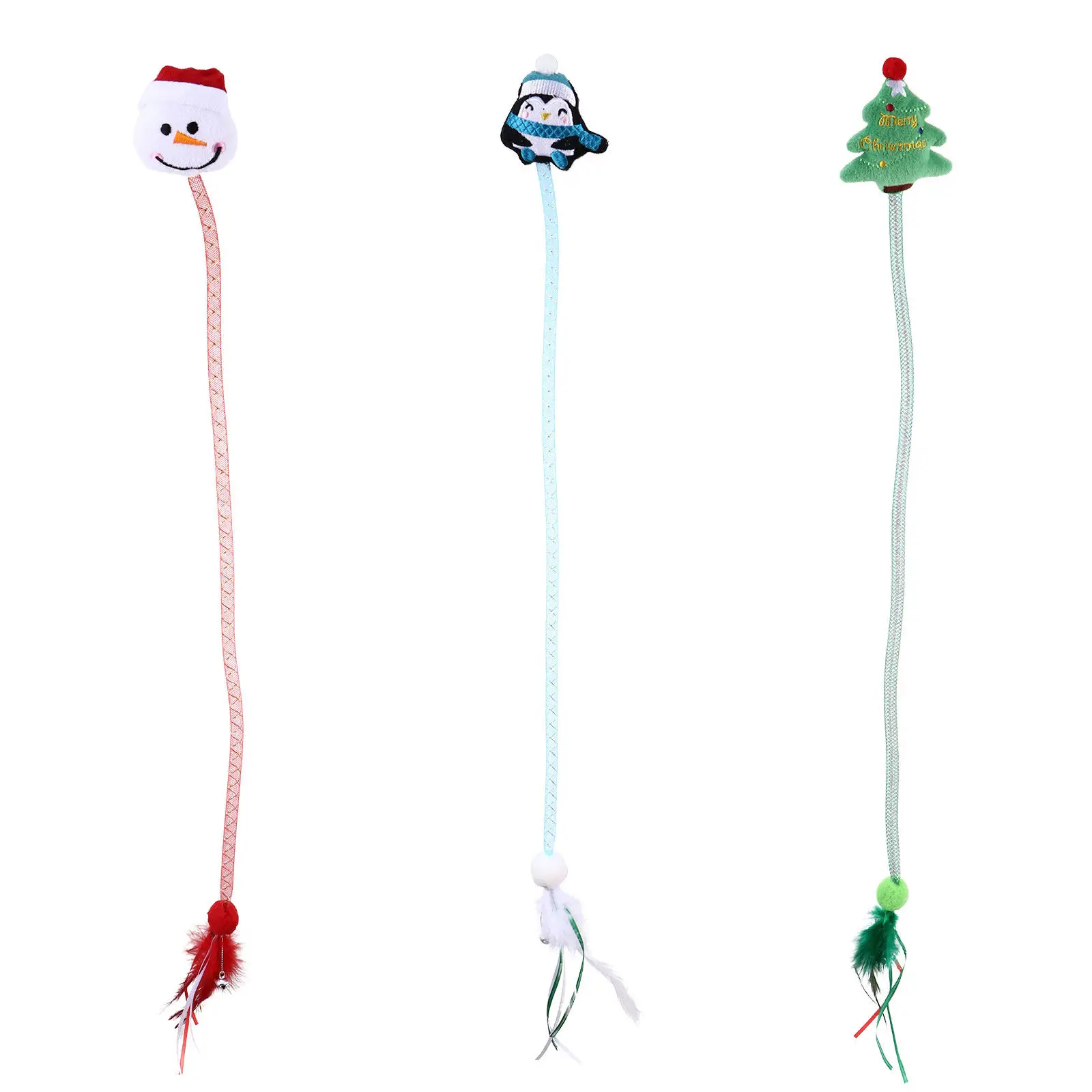 

3Pcs Cat Interactive Teaser Bell Feather Catnip Kitten Exercise Entertainment Pet Playing Supplies