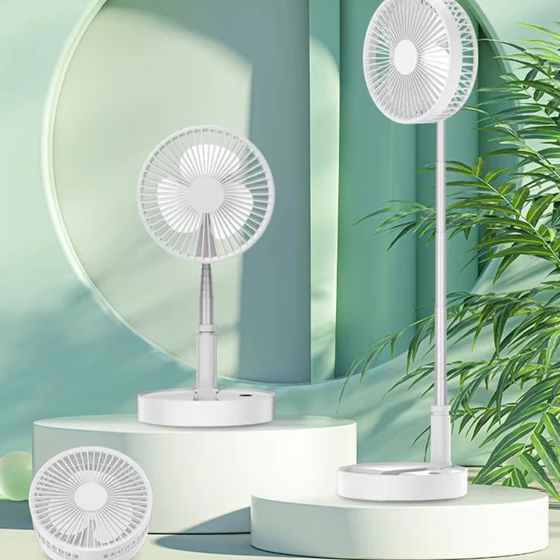 Mini portable high-speed USB charging telescopic folding electric fan, telescopic fan, adjustable air cooling fan