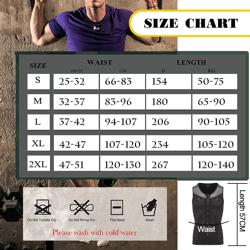 Camisa de compresión de pecho para hombre Gynecomastia chaleco camiseta Adelgazante Body Shaper Tank Top cremallera frontal corsé para hombre