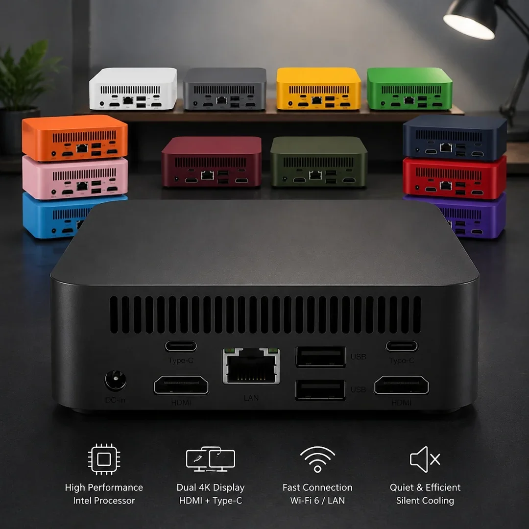 New Colorful Intel I9-10980HK Mini PC 16GB+2TB Speed Combo Dual HDMI 4K Gigabit Windows 11 Portable Desktop for Gaming Office