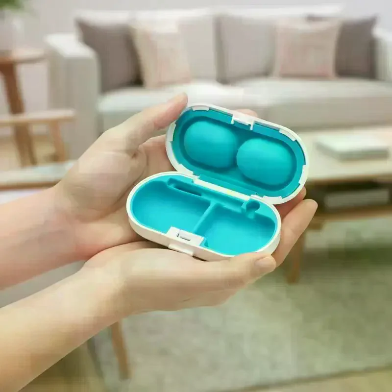 1Pcs Hearing Aid Storage Box Portable Hard Protective Case Organizer Sound Amplifier Accessories No Break Safe Keep