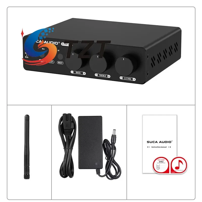 

TZT 99E PRO Многофункциональный цифровой усилитель мощности 2,1 300 Вт + 300 Вт USB-флеш-накопитель высокой мощности Bluetooth5.2 Hi-Fi аудиоусилитель