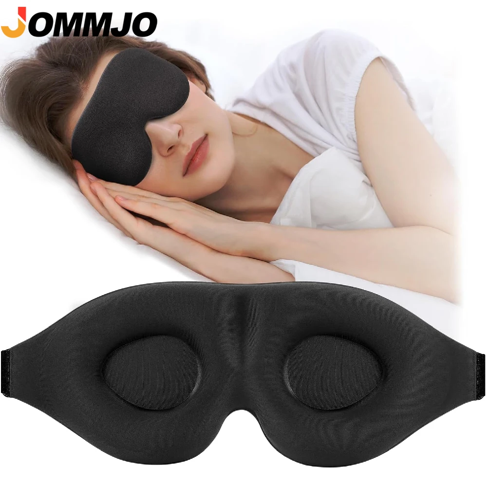 

1PCS 3D Contoured Sleep Eye Mask for Side Sleepers, Blackout Night Blindfold with Adjustable Strap, Soft Travel Eye Shade Cover