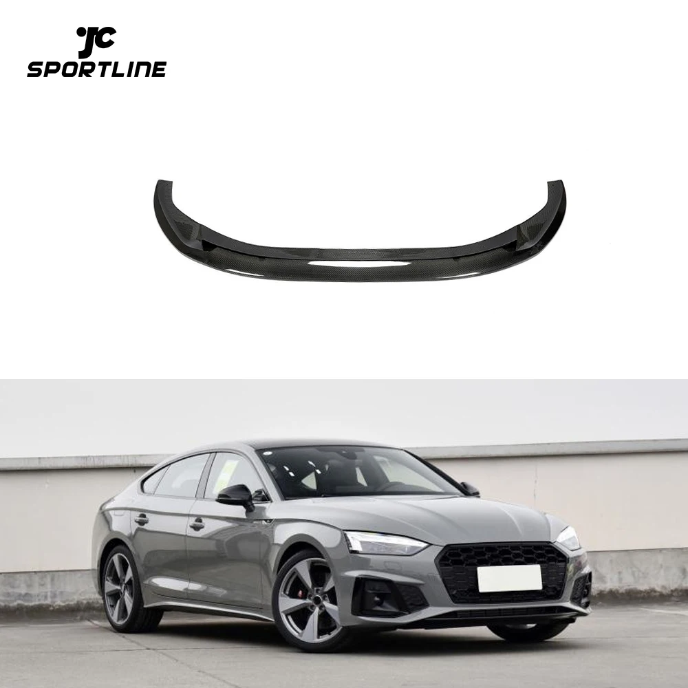 

Pure Carbon Fiber S5 Front Spoiler Lip for Audi S5 B9 A5 SLINE Sportback 4-Door 2020 2021