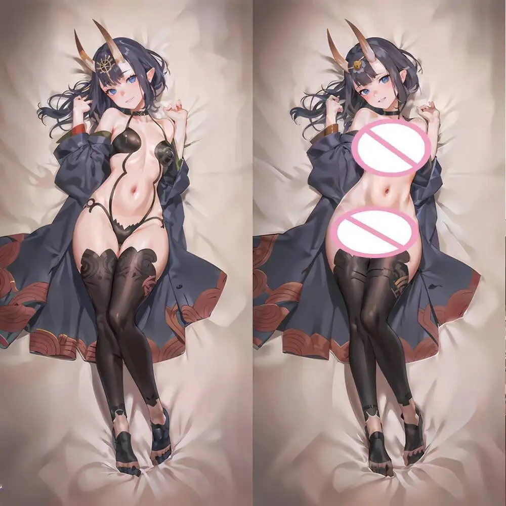 

Аниме Подушка Дакимакура Shuten Doji 2-сторонний принт наволочка петля для тела чехол отаку Waifuristmas украшения