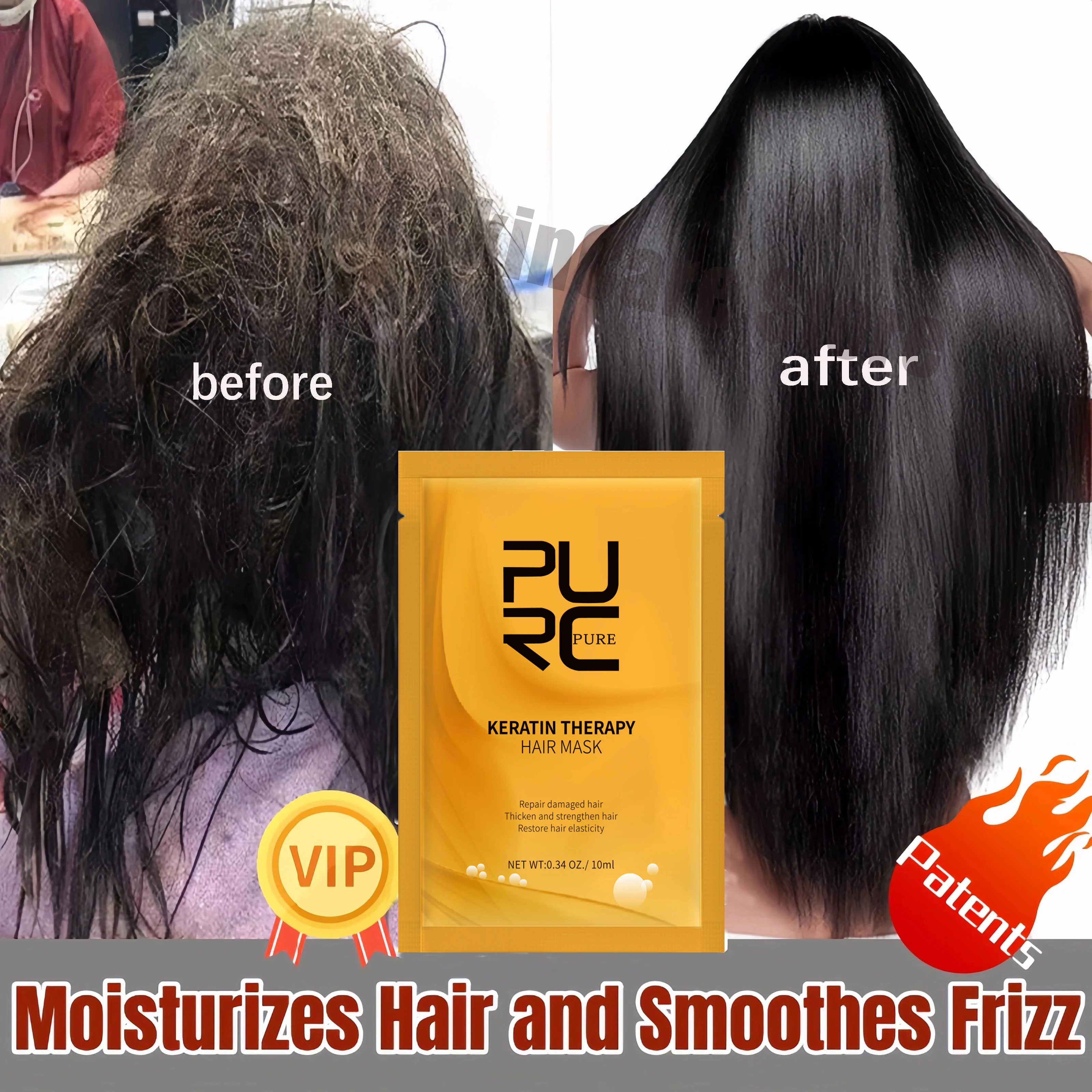 

Magical Keratin Hair Mask For Maltreated Hair 5Seconds Repairing Damaged Frizzy Hairs Smoothing Nourish Straightening Hair Care