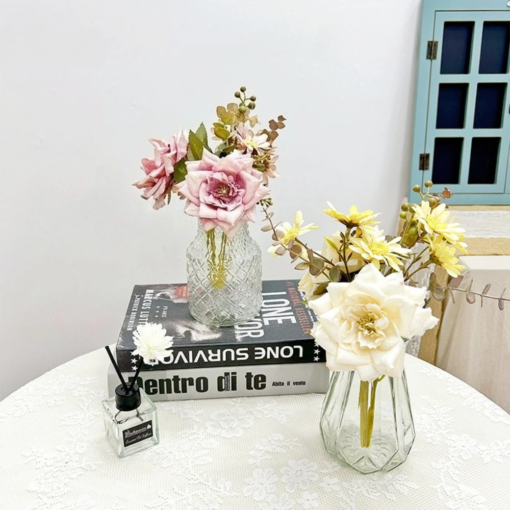 

10pcs Wedding Bouquets for Bride Vintage Rose Silk Flower Bouquet Wedding Supplies Marriage Party Valentines'Day Homecoming