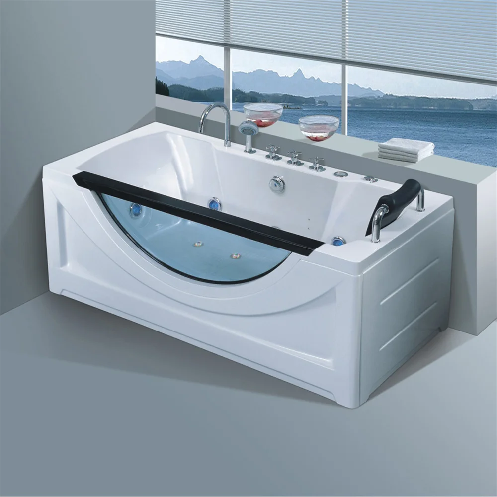 Foshan Bath Tub Cheap Price Bathroom Bathtub Acrylic Massage SPA Bath Tubs Whirlpool Air Bubble Bathtub